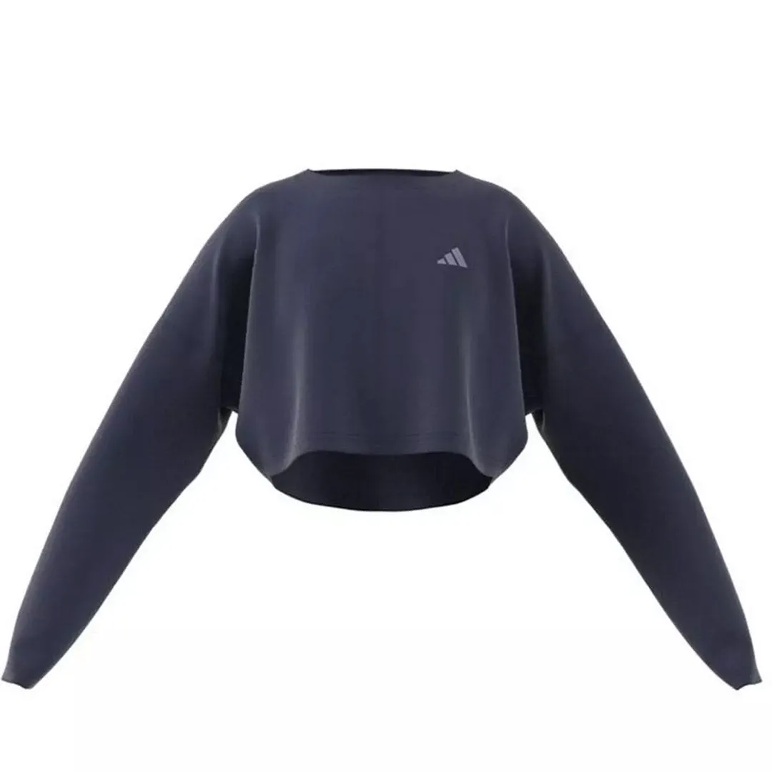 adidas Girls AEROREADY Yoga Crop Sweatshirt for Juniors - IC0330