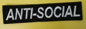 Anti-social Embroidered Iron on Patch