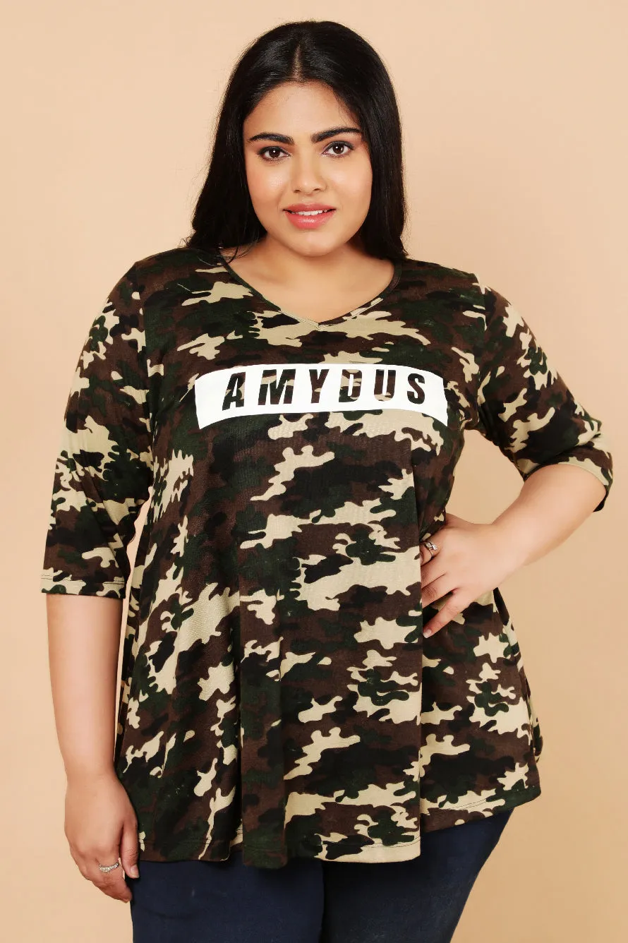 Army Print Tshirt