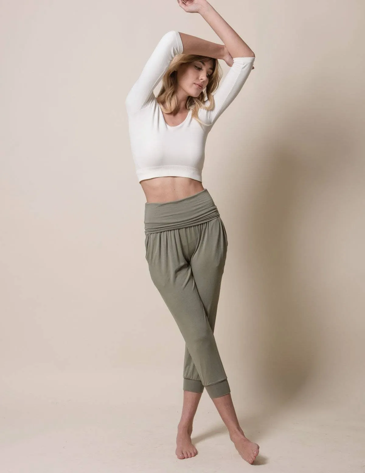 Bamboo Harem Jogger Pants - Rust Large and XL Only