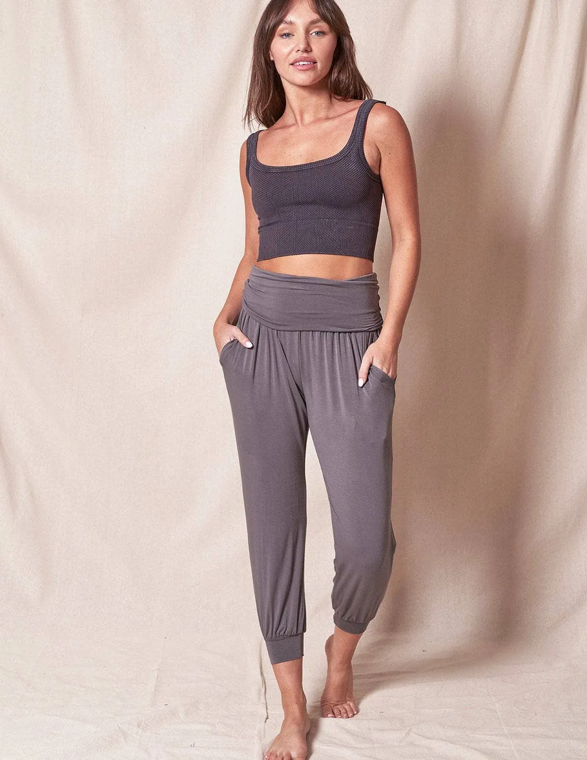 Bamboo Harem Jogger Pants - Rust Large and XL Only