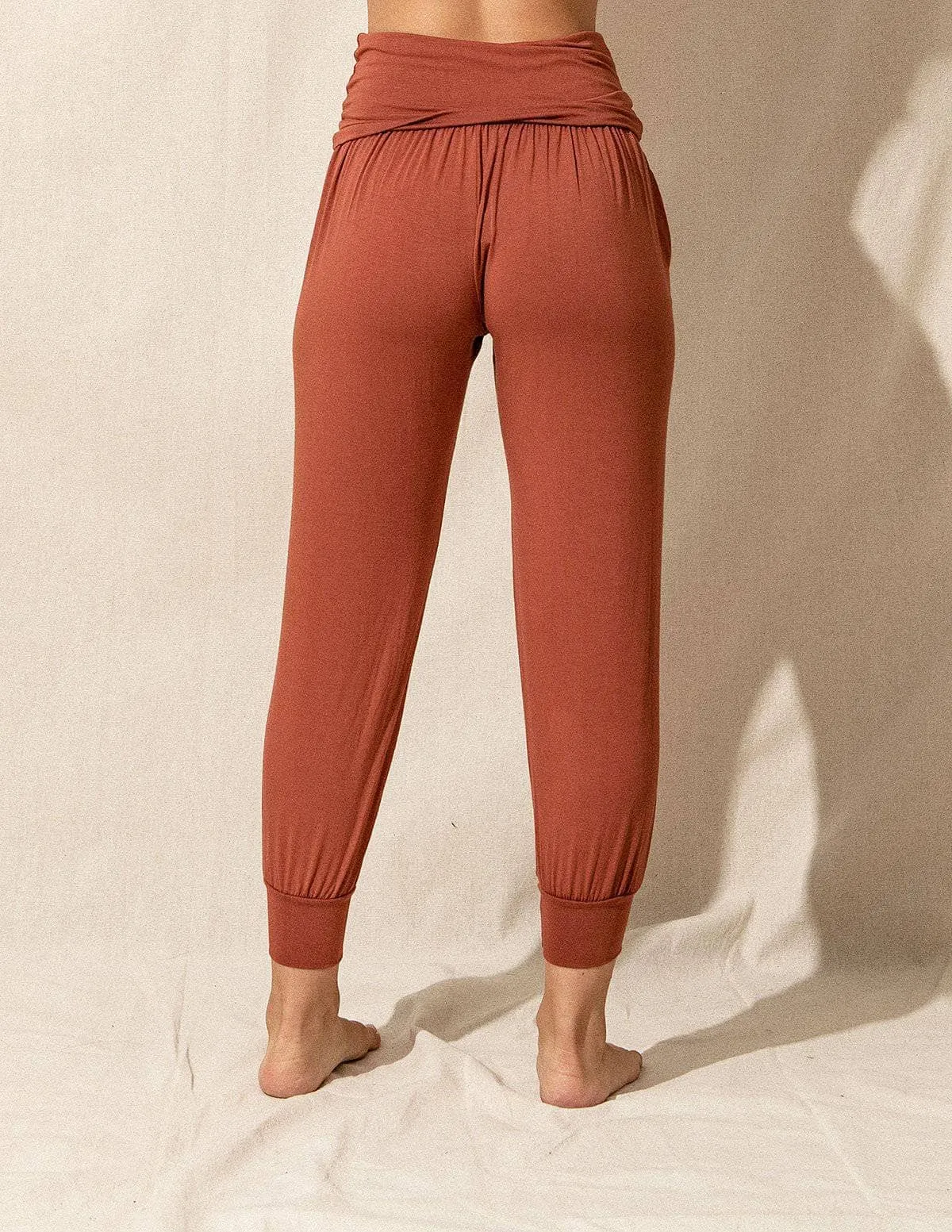 Bamboo Harem Jogger Pants - Rust Large and XL Only