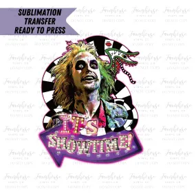 Beetlejuice It’s Showtime Sandworm Neon Ready to Press Sublimation Transfer