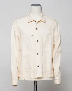 C.P. Company Cotton & Linen Overshirt / Pistachio Shell