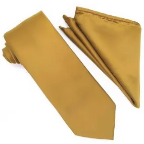 Gold Tie and Hanky Set