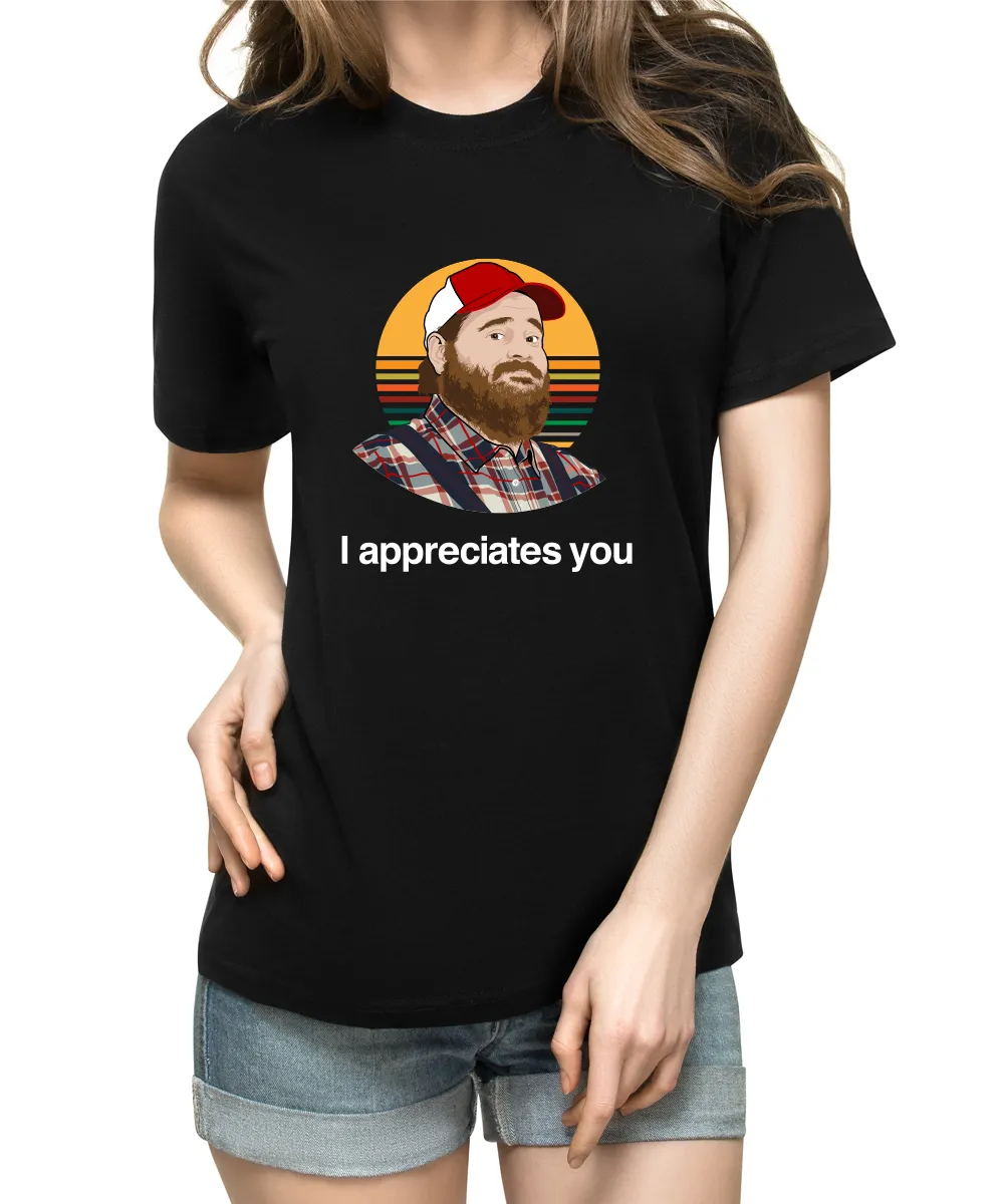 I Appreciates You Black T-Shirt