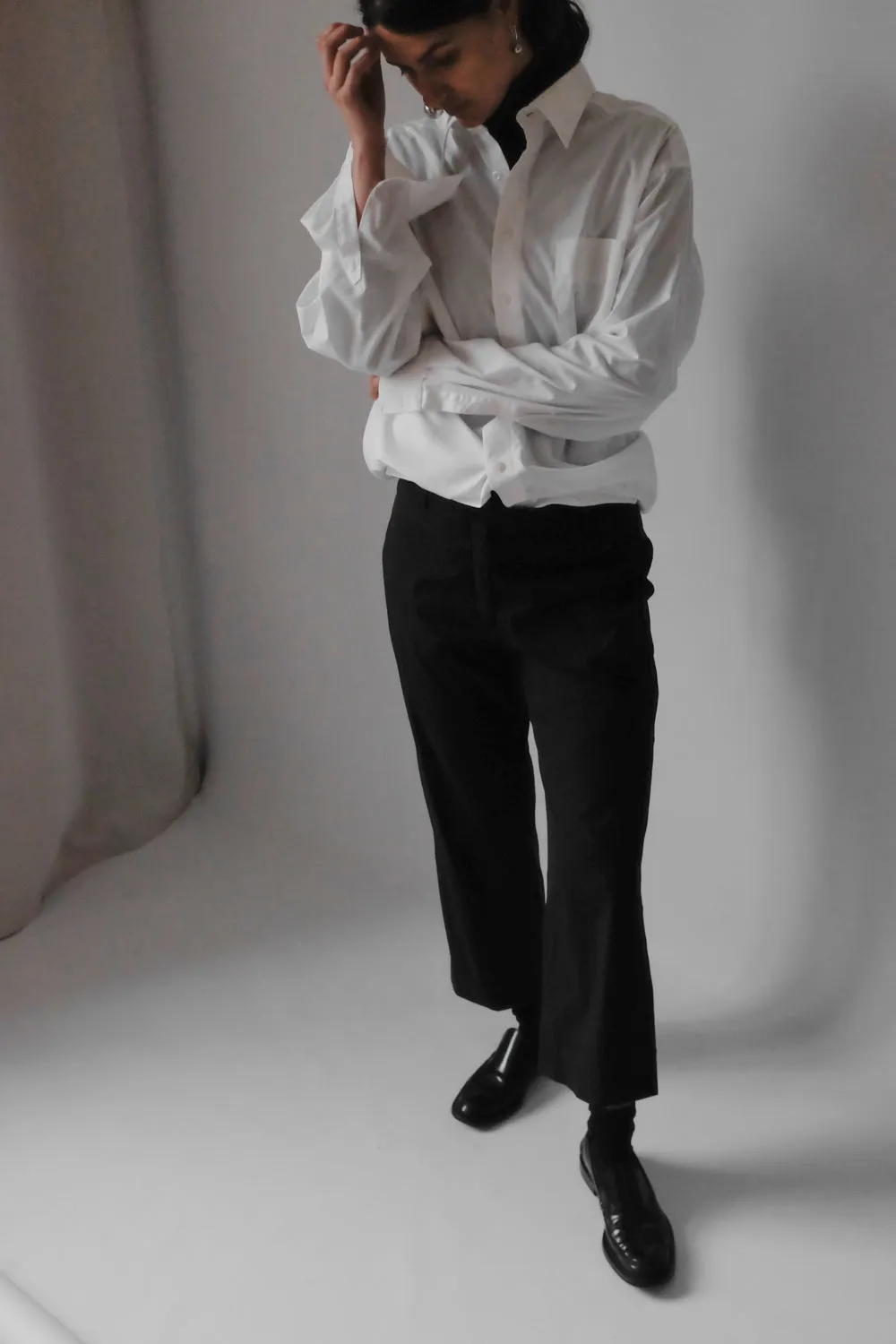 JIL SANDER BLACK STRAIGHT PANTS