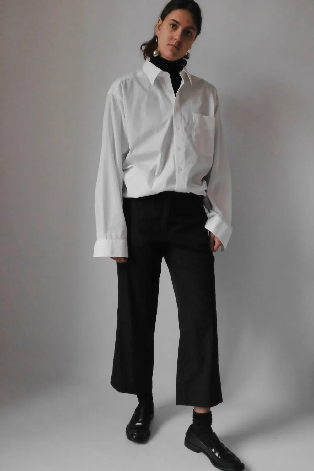 JIL SANDER BLACK STRAIGHT PANTS