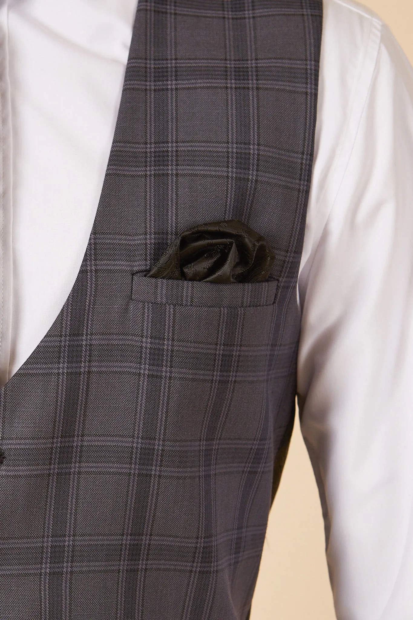 JOSE - Grey Check Three Piece Suit