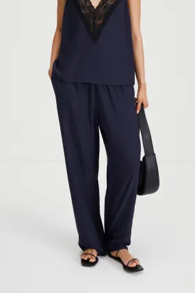 MARIA LONG TROUSERS - MIDNIGHT