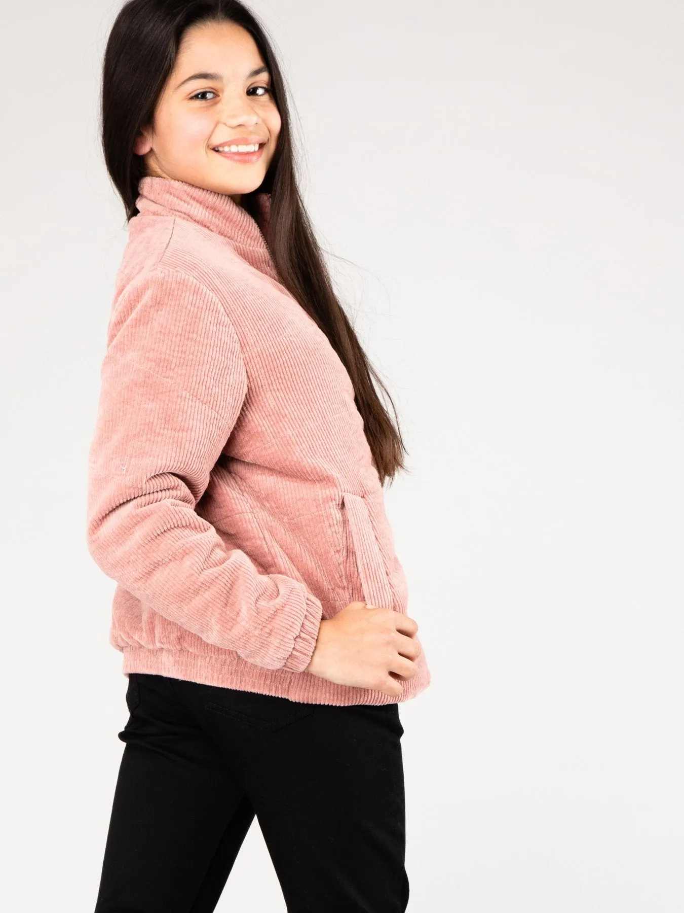 Mazey Padded Jacket Girls - Misty Rose