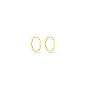 Medium Yellow Gold Plain Hoop Earrings