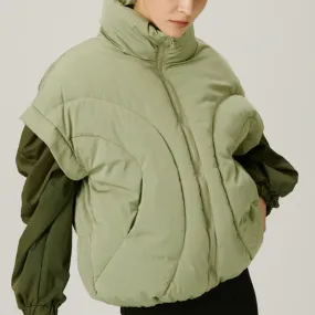 Oversized Puffy Sleeveless Puffer Jacket Winter Vest Outerwear Gilets