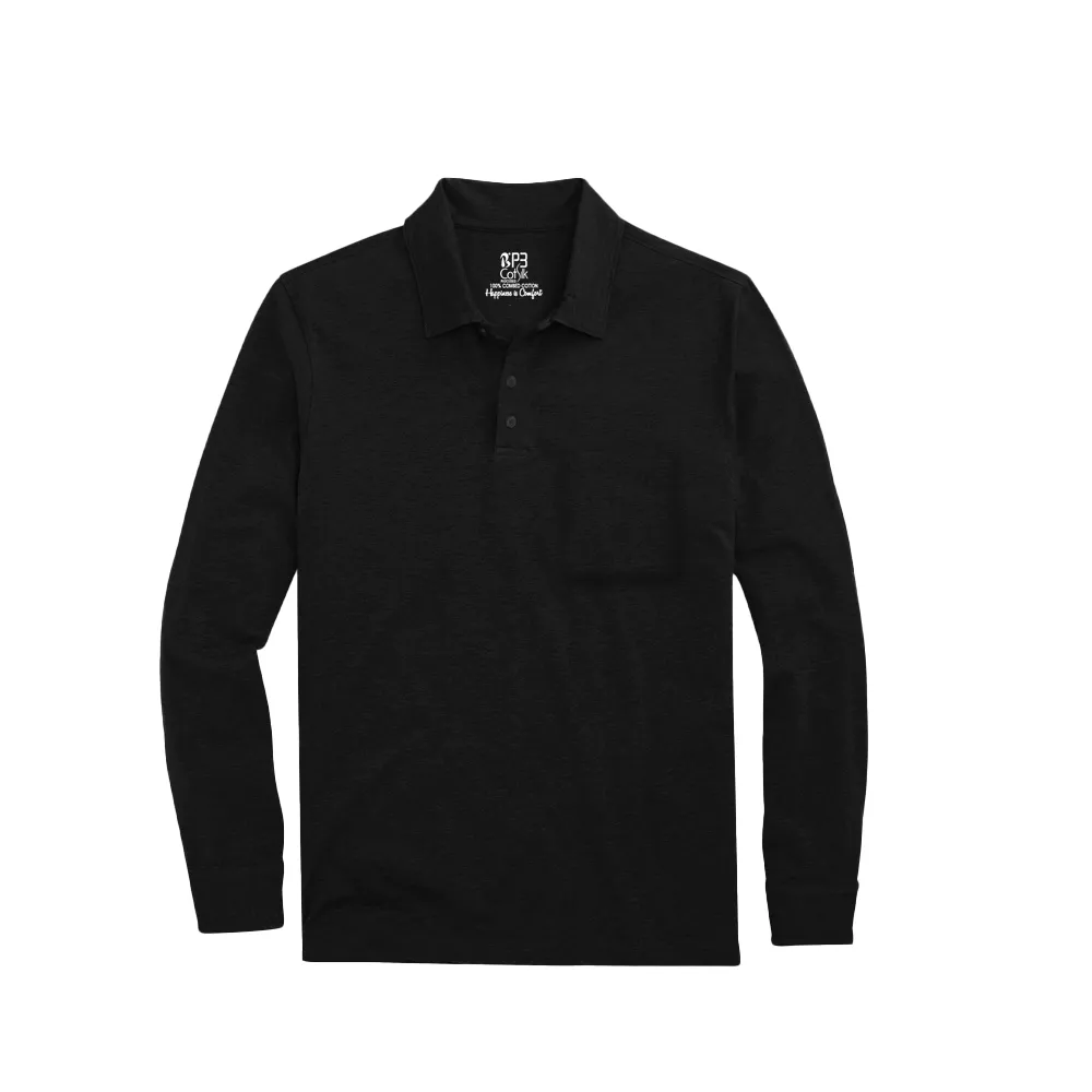 Silo Long-Sleeve Cuffed Polo Shirt